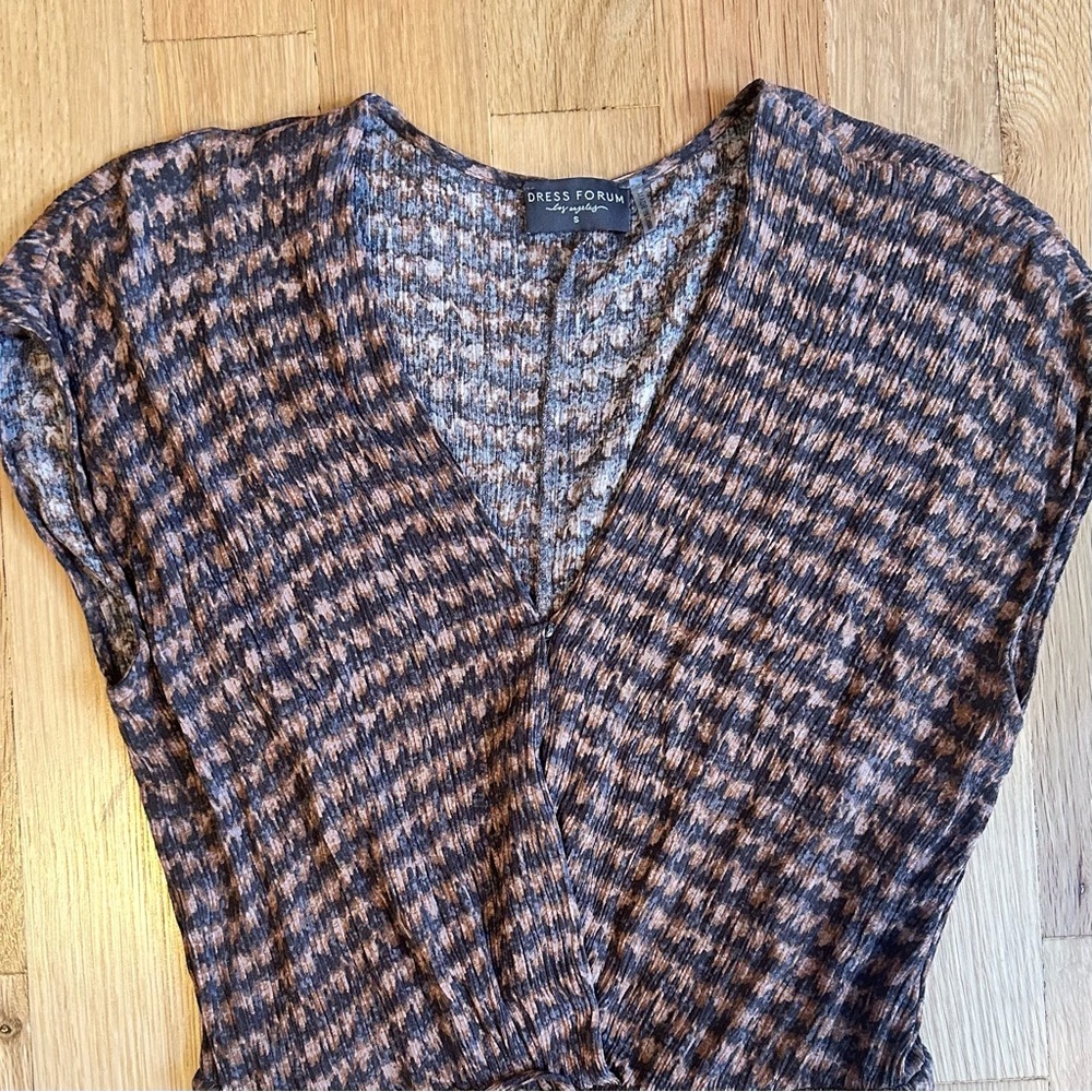 Dress Forum Earthy Tones Patterned Jumpsuit Small